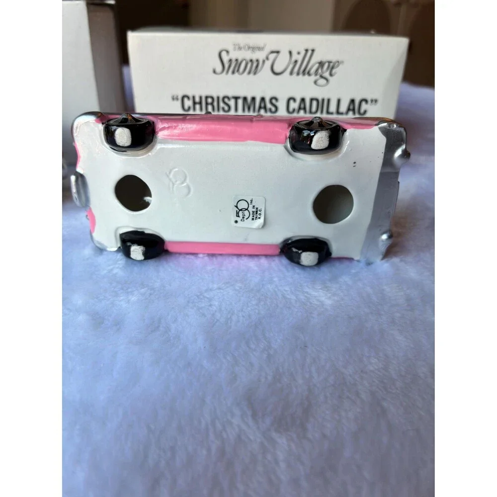 Vintage Department 56 Snow Village | Hand Painted Ceramic Pick-Up & Cadillac